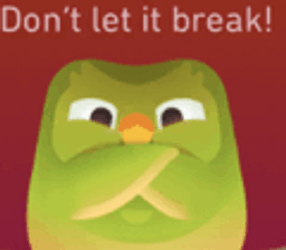 Duolingo Don't Let It Break GIF