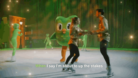 Duolingo On Ice Video GIF
