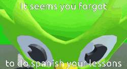 Duolingo You Forgot Spanish Lessons GIF