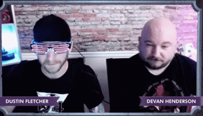 Dustin Fletcher And Devan Henderson At Computers GIF