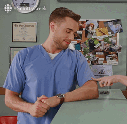Dustin Milligan Bursting Bubble GIF