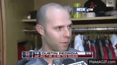 Dustin Pedroia Is Being Interviewed By A News Channel GIF
