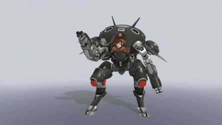 Dva Black Costume Dancing Doing Footwork GIF