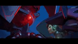 Dva Fight Red Robot Enemy GIF