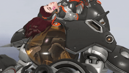 Dva Lying In Black Costume Pose Peace GIF