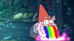 Dwarf Puking Rainbow GIF