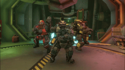Dwarves Standing In Dark Room GIF