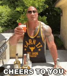 Dwayne Johnson Cheers To You GIF