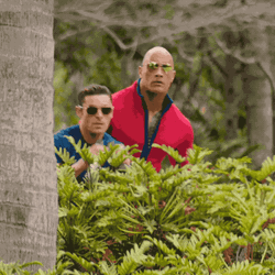Dwayne Johnson Using Binoculars Baywatch GIF