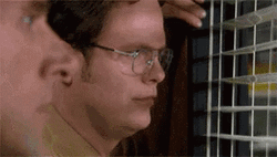 Dwight Being A Creeper GIF
