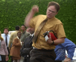 Dwight Schrute Celebrating The Office  GIF