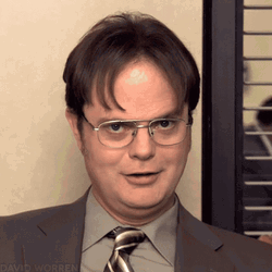 Dwight Schrute Forced Smile GIF