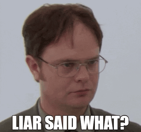Dwight Schrute From The Office Is Wearing Glasses And Making A Funny Face . GIF