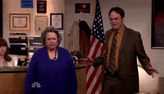 Dwight Schrute Jazz Hands Shake GIF
