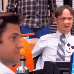 Dwight Schrute Pig Snout The Office GIF