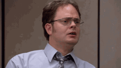 Dwight Schrute Shaking Head In Disbelief GIF