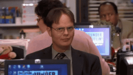 Dwight Schrute Shhh Secret Sign GIF