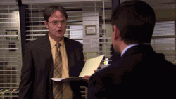 Dwight Schrute The Office Angry Undivided Attention GIF