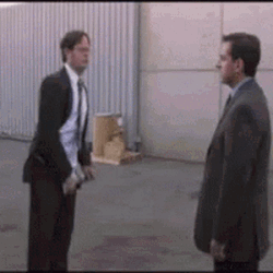 Dwight Schrute The Office Belly Food Baby GIF