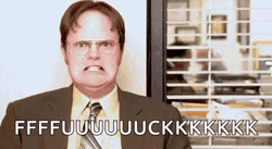 Dwight Schrute The Office Fuck Scream GIF