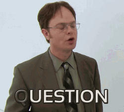 Dwight Schrute The Office Question GIF