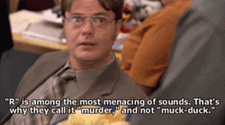 Dwight Schrute The Office Talking Murder GIF