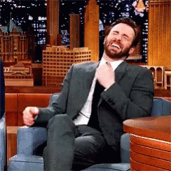 Dying Laughing Chris Evans GIF