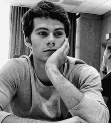 Dylan O'brien Laugh Grayscale
