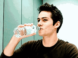 Dylan O'brien Laugh Water Spit