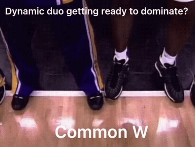 Dynamic Duo Getting Ready To Dominate Common W Basketball Court GIF