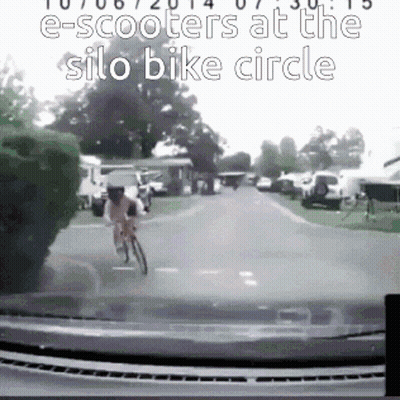 E-Scooters At The Silo Bike Circle On Screen GIF
