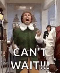 Eager Anticipation Elf Will Ferrell Cant Wait GIF