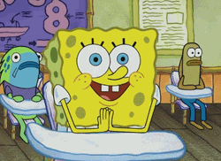 Eager Anticipation Smiling SpongeBob GIF