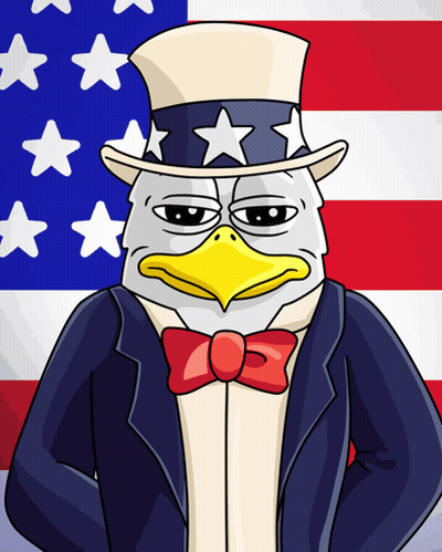 Eagle In Top Hat And Bow Tie GIF