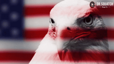 Eagle With Dr Squatch Logo GIF
