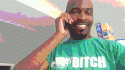 Eagles Fan Shouting On Phone GIF