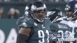 Eagles Fletcher Cox Pointing Fingers GIF