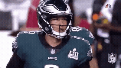 Eagles Football Player With Helmet On Field GIF