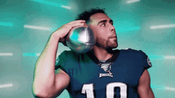 Eagles JJ Arcega-Whiteside Holding Football GIF