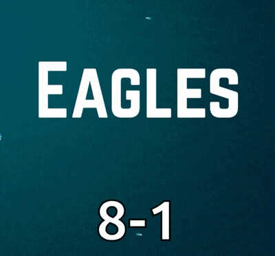 Eagles Win 8-1 On Dark Blue GIF