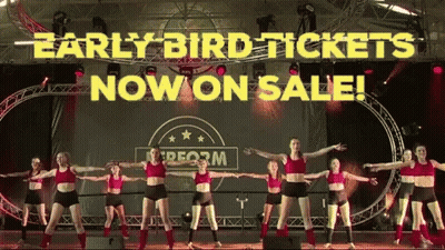 Early Bird Tickets Young Girls Dancing GIF