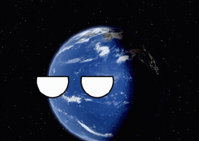 Earth And Moon Saying Seriously GIF