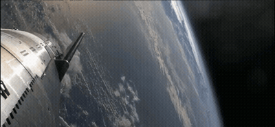 Earth From Space With Space Shuttle GIF