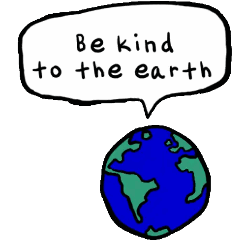 Earth Globe Be Kind Speech Bubble Sticker