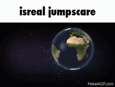 Earth In Space Saying Isreal Jumpscare GIF