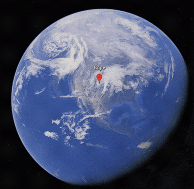 Earth Map Showing Cope In Center GIF