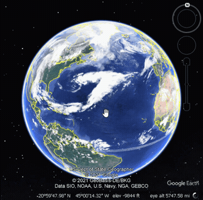 Earth Seen From Google Earth GIF