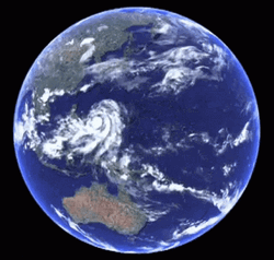 Earth Spinning And Rotating GIF