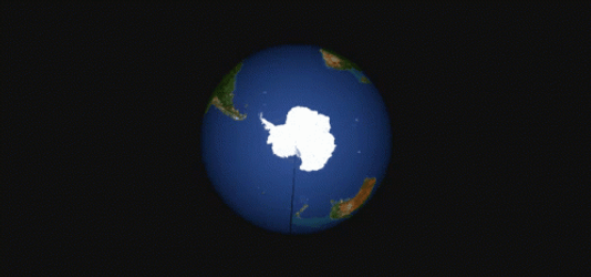 Earth Spinning Antarctica GIF
