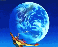Earth Spinning Charizard Flying GIF